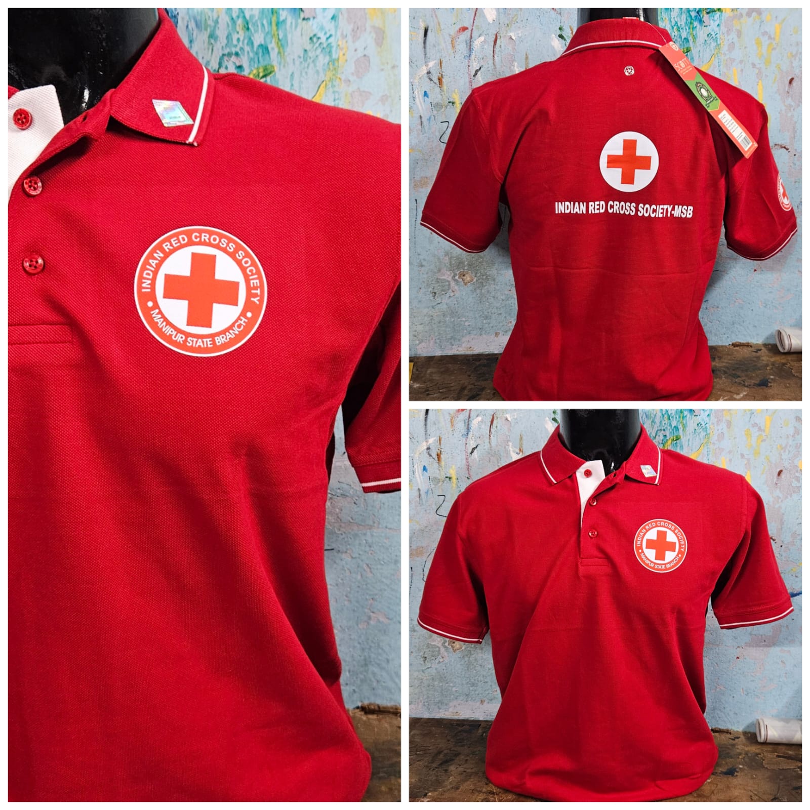 Custom Polo T-shirt Red Cress