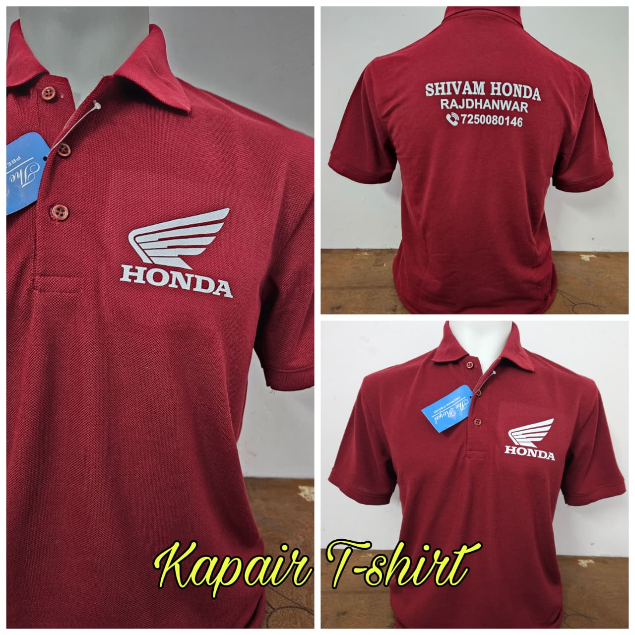 Custom Polo T-shirt Honda